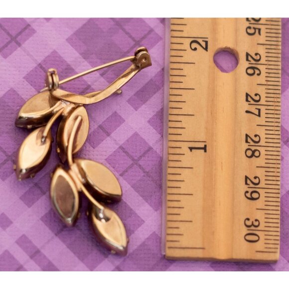 Vintage Art Deco Dangling Pink Gems Intricate Brooch - V1 - Picture 2 of 2